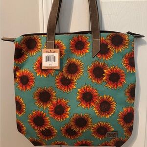 Ariat Sunflower Tote - Teal and Brown